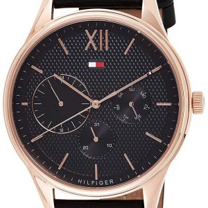 Tommy Hilfiger Herrklocka 1791419 Svart/Läder Ø44 mm