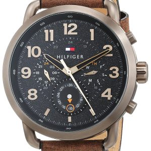 Tommy Hilfiger Herrklocka 1791425 Svart/Läder Ø46 mm