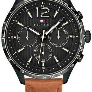 Tommy Hilfiger Herrklocka 1791470 Svart/Läder Ø44 mm