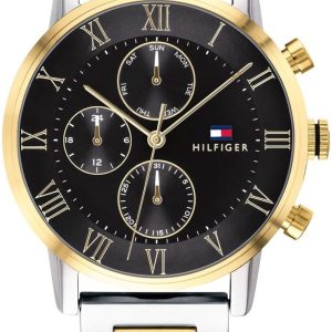 Tommy Hilfiger Herrklocka 1791539 Svart/Gulguldtonat stål Ø44 mm