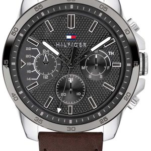 Tommy Hilfiger Herrklocka 1791562 Grå/Läder Ø48 mm