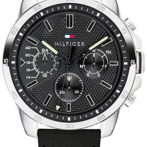 Tommy Hilfiger Herrklocka 1791563 Svart/Läder Ø48 mm