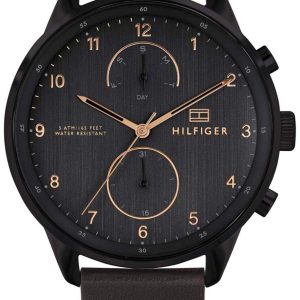 Tommy Hilfiger Herrklocka 1791577 Chase Svart/Läder Ø44 mm