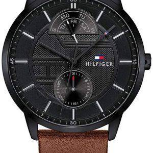 Tommy Hilfiger Herrklocka 1791604 Svart/Läder Ø42 mm