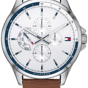 Tommy Hilfiger Herrklocka 1791614 Silverfärgad/Läder Ø42 mm