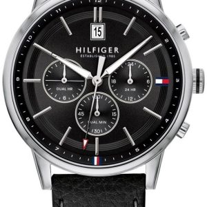 Tommy Hilfiger Herrklocka 1791630 Svart/Läder Ø44 mm