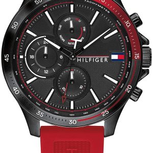 Tommy Hilfiger Herrklocka 1791722 Bank Svart/Gummi Ø46 mm