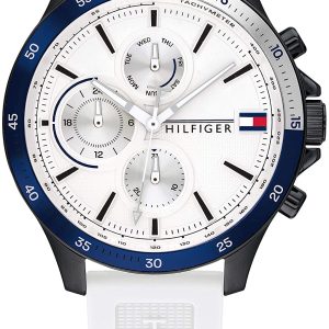 Tommy Hilfiger Herrklocka 1791723 Vit/Gummi Ø46 mm