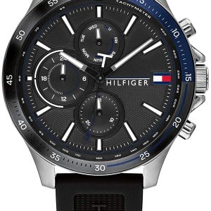 Tommy Hilfiger Herrklocka 1791724 Svart/Gummi Ø46 mm