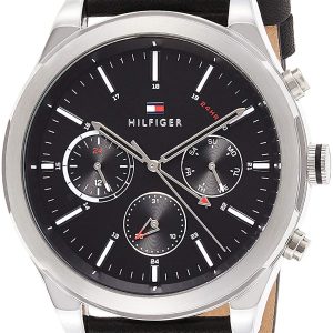 Tommy Hilfiger Herrklocka 1791740 Svart/Läder Ø44 mm