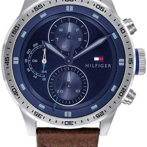 Tommy Hilfiger Herrklocka 1791807 Blå/Läder Ø46 mm