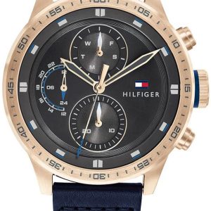 Tommy Hilfiger Herrklocka 1791808 Trent Svart/Läder Ø46 mm