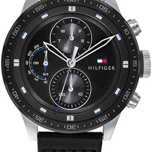 Tommy Hilfiger Herrklocka 1791810 Svart/Läder Ø46 mm