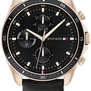 Tommy Hilfiger Herrklocka 1791836 Parker Svart/Läder Ø44 mm