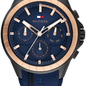 Tommy Hilfiger Herrklocka 1791860 Aiden Blå/Gummi Ø45 mm