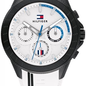 Tommy Hilfiger Herrklocka 1791862 Aiden Vit/Gummi Ø45 mm