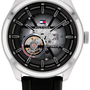 Tommy Hilfiger Herrklocka 1791886 Oliver Svart/Gummi Ø42 mm