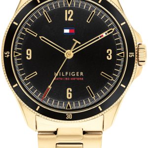 Tommy Hilfiger Herrklocka 1791903 Maverick Svart/Gulguldtonat stål