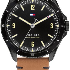 Tommy Hilfiger Herrklocka 1791906 Maverick Svart/Läder Ø43 mm