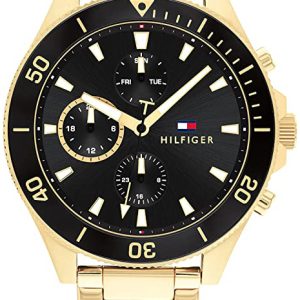 Tommy Hilfiger Herrklocka 1791919 Larson Svart/Gulguldtonat stål