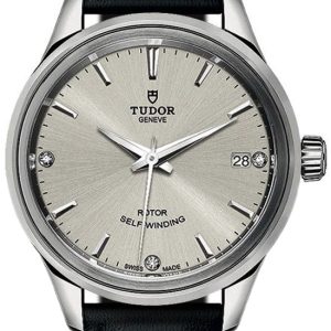 Tudor 12300-0007 Style Silverfärgad/Läder Ø34 mm