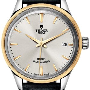 Tudor 12303-0008 Style Silverfärgad/Läder Ø34 mm