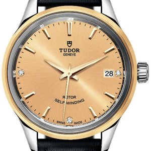 Tudor 12303-0010 Style Gulguldstonad/Läder Ø34 mm