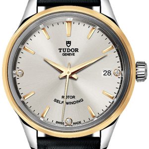 Tudor 12303-0011 Style Silverfärgad/Läder Ø34 mm