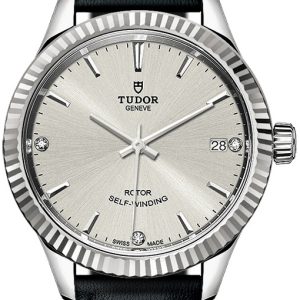 Tudor 12310-0024 Style Silverfärgad/Läder Ø34 mm