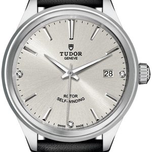 Tudor 12500-0007 Style Silverfärgad/Läder Ø38 mm