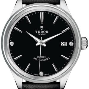 Tudor 12500-0008 Style Svart/Läder Ø38 mm