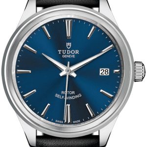 Tudor 12500-0010 Style Blå/Läder Ø38 mm