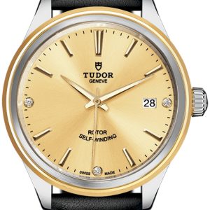 Tudor 12503-0010 Style Gulguldstonad/Läder Ø38 mm