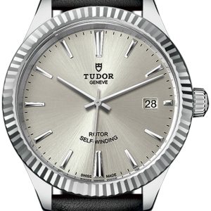 Tudor 12510-0021 Style Silverfärgad/Läder Ø38 mm