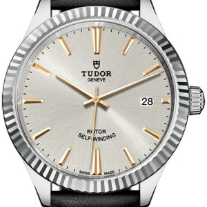 Tudor 12510-0023 Style Silverfärgad/Läder Ø38 mm