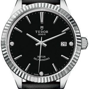 Tudor 12510-0025 Style Svart/Läder Ø38 mm