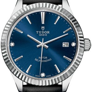 Tudor 12510-0029 Style Blå/Läder Ø38 mm