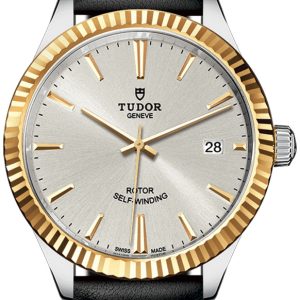 Tudor 12513-0018 Style Silverfärgad/Läder Ø38 mm