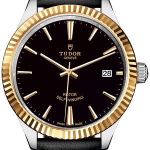 Tudor 12513-0019 Style Svart/Läder Ø38 mm