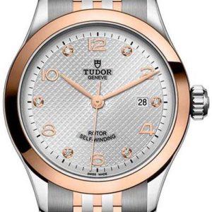 Tudor 1926 Damklocka M91351-0002 Silverfärgad/Roséguldstonat stål