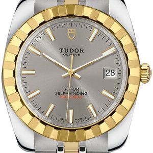 Tudor 21013-0001 Classic Date Silverfärgad/Gulguldtonat stål Ø38 mm