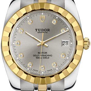 Tudor 21013-0012 Classic Date Silverfärgad/Gulguldtonat stål Ø38 mm