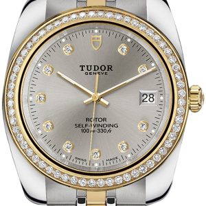 Tudor 21023-0006 Classic Date Silverfärgad/Gulguldtonat stål Ø38 mm