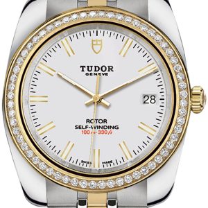 Tudor 21023-0007 Classic Date Vit/Gulguldtonat stål Ø38 mm