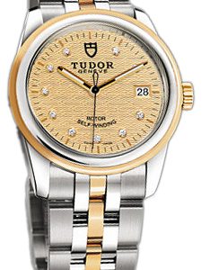 Tudor 55003-68053-CHPDIDSTL Glamour Date Champagnefärgad/18 karat