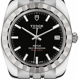 Tudor Classic Date Herrklocka 21010-0002 Svart/Stål Ø38 mm