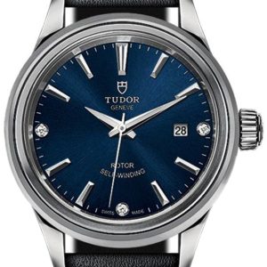 Tudor Damklocka 12100-0014 Style Blå/Läder Ø28 mm