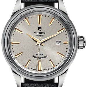 Tudor Damklocka 12100-0018 Style Silverfärgad/Läder Ø28 mm