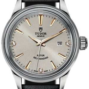 Tudor Damklocka 12100-0020 Style Silverfärgad/Läder Ø28 mm