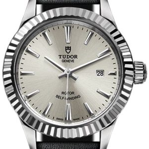 Tudor Damklocka 12110-0021 Style Silverfärgad/Läder Ø28 mm